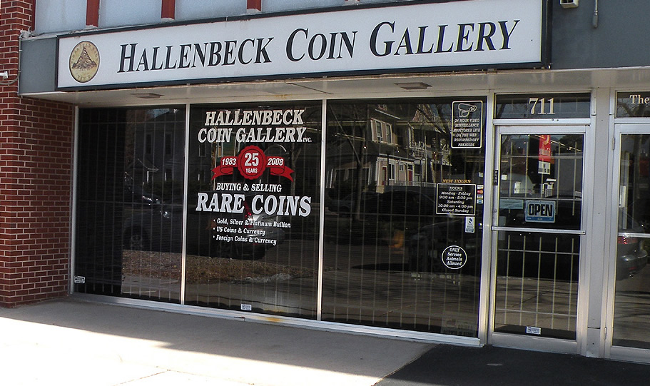 Hallenbeck Coin Gallery Store front
