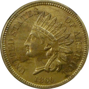 1860 Indian Head Cent - NGC MS 62