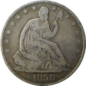1858-O Seated Liberty Half Dollar - VG