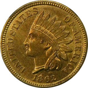 1862 Indian Head Cent - NGC MS 62