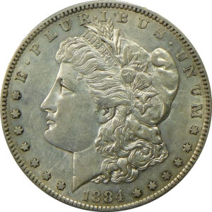 1884-S Morgan Silver Dollar - PCGS AU 50