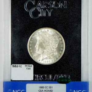 1885-CC Morgan Silver Dollar - GSA Hoard - NGC MS 64 - CAC