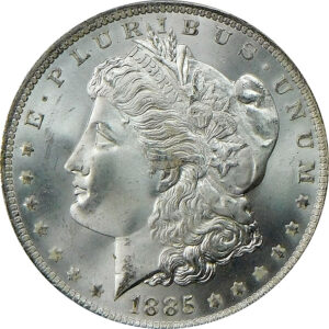 1885-O Morgan Silver Dollar - PCGS MS 65+