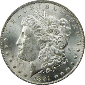 1891-CC Morgan Silver Dollar - PCGS MS 63
