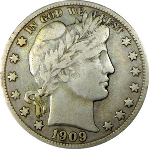 1909-S Barber Half Dollar - VF