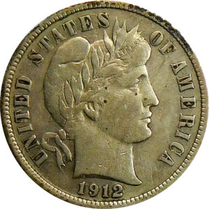1912-D Barber Dime - AU #2