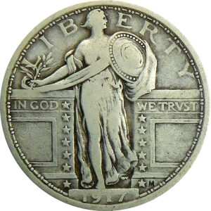 1917 Ty 1 Standing Liberty Quarter - Fine