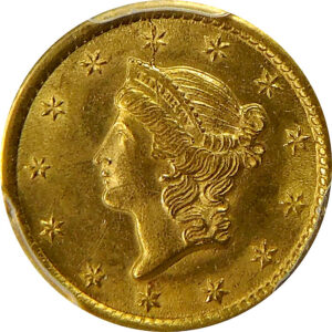 1852-O $1 Gold Liberty Head - PCGS MS 62