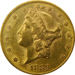 1883-CC $20 Gold Liberty Head Double Eagle - NGC AU 58 - CAC