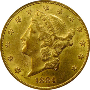 1884-CC $20 Gold Liberty Head Double Eagle - PCGS AU 55