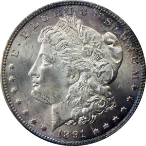 1891-CC Morgan Silver Dollar - PCGS MS 63