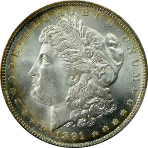 1891-O Morgan Silver Dollar - PCGS MS 64