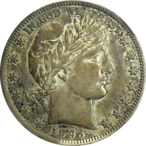 1893 Barber Half Dollar - NGC AU 58