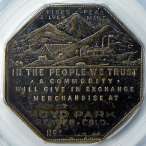 1901 Lesher Silver Dollar (HK-796a) Boyd Park w/out # - PCGS AU 45