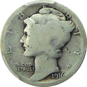 1916-D Mercury Dime - PCGS AG 3