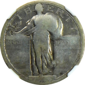 1916 Standing Liberty Quarter - NGC VG Details - Cleaned