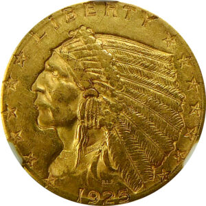 1925-D $2.5 Gold Indian Head Quarter Eagle - NGC MS 61