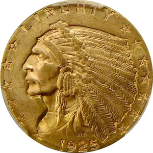1925-D $2.5 Gold Indian Head Quarter Eagle - PCGS MS 63 - #1