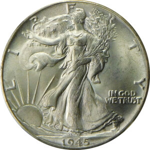 1945 Walking Liberty Half Dollar - NGC MS 64
