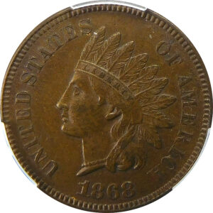1868 Indian Head Cent - PCGS AU 58