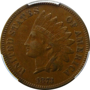 1873 Open 3 Indian Head Cent - PCGS XF 45