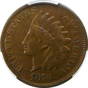 1876 Indian Head Cent - PCGS XF 45