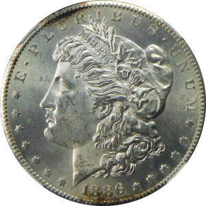 1886-S Morgan Silver Dollar- NGC MS 62