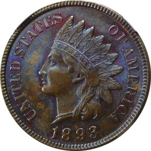 1893 Indian Head Cent - NGC MS 65 Brown