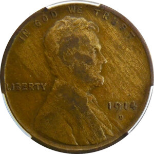 1914-D Lincoln Wheat Cent - PCGS F 15