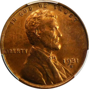 1931-S Lincoln Wheat Cent - PCGS MS 63 Red-Brown