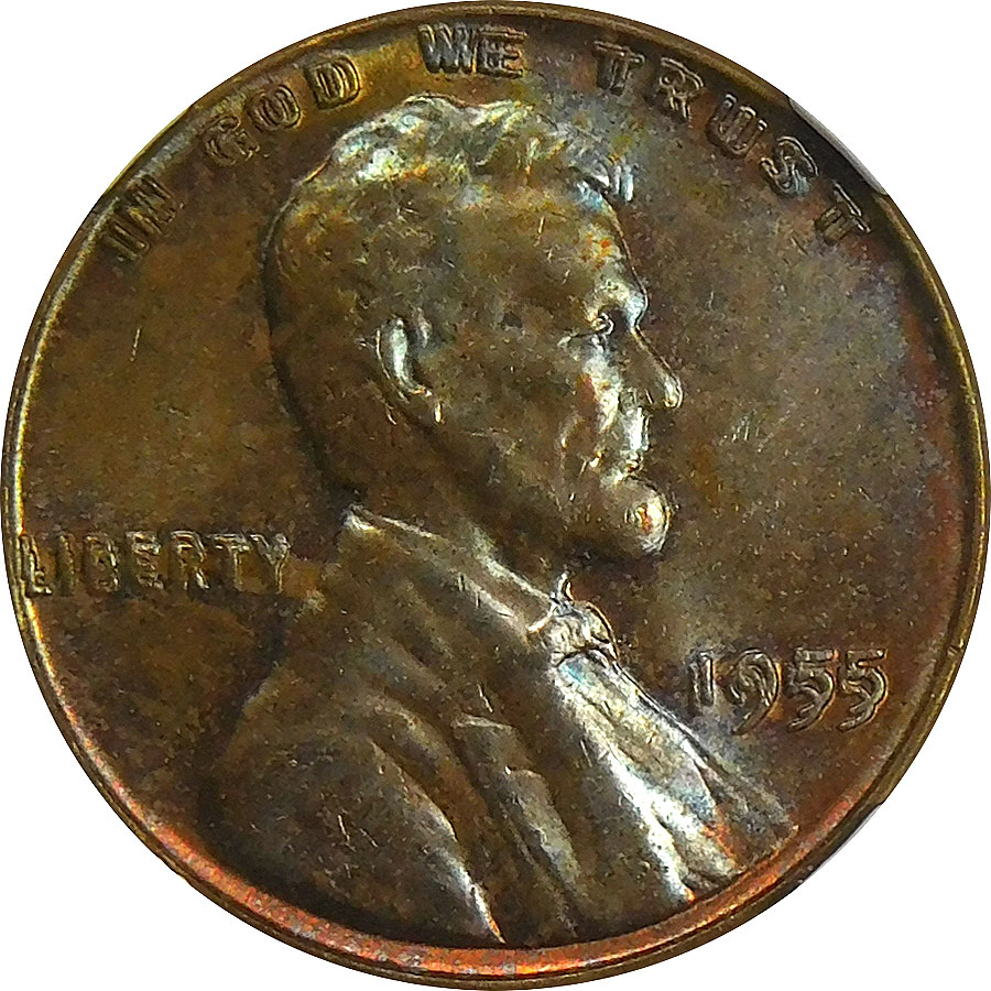 1955 Lincoln Wheat Cent - NGC MS 64 Brown - Doubled Die Obverse