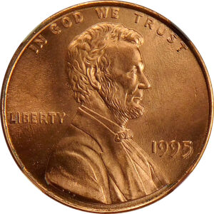 1995 Lincoln Memorial Cent - NGC MS 68 Red - Doubled Die Obverse