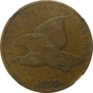 1858 Small Letters Flying Eagle Cent - NGC VF 25