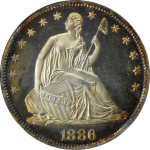 1886 Seated Liberty Half Dollar - NGC Proof 64 Ultra Cameo - Toning