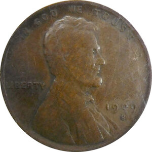 1909-S VDB Lincoln Wheat Cent - ANACS F 12