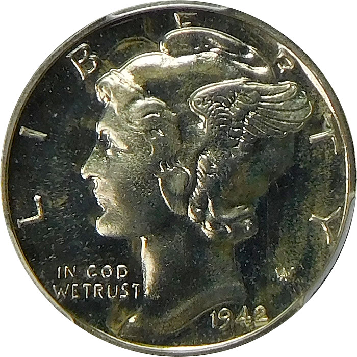 1942 Mercury Dime - PCGS PR 65 - CAC