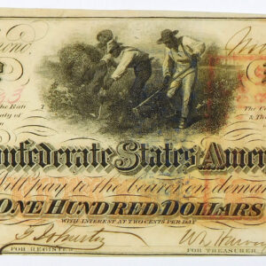 1862 $100 Confederate States of America Note (T-41)