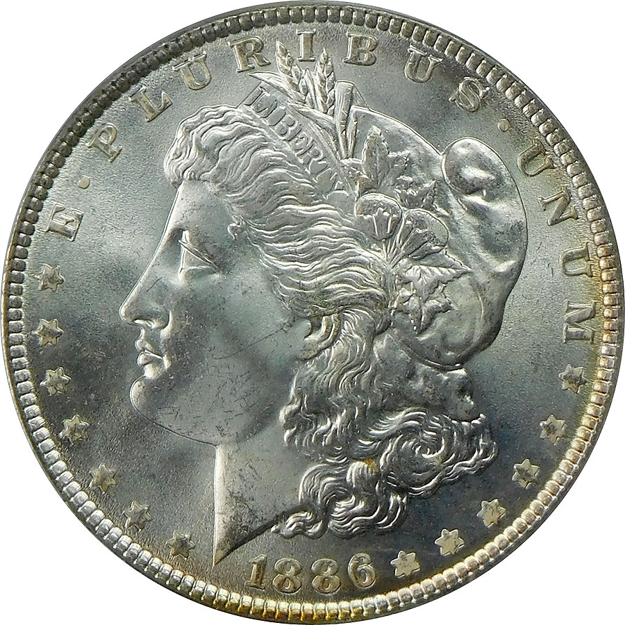 1886 Morgan Silver Dollar - PCGS MS 64 - Gen 2.2