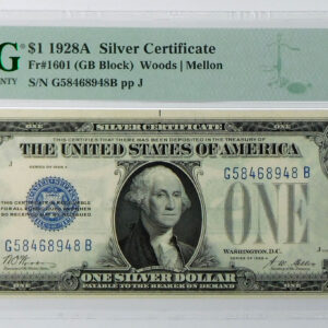 1928A $1 Silver Certificate - Fr#1601 - PMG 64 Choice Uncirculated EPQ #2