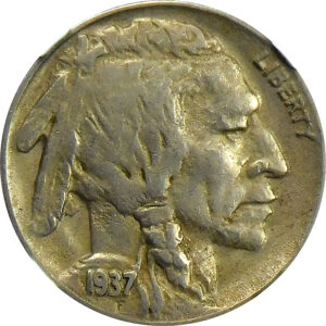 1937-D 3 Legs Buffalo Nickel - NGC XF 45