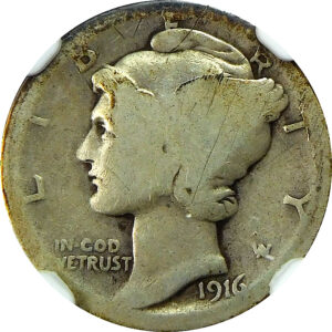 1916-D Mercury Dime - NGC AG 3