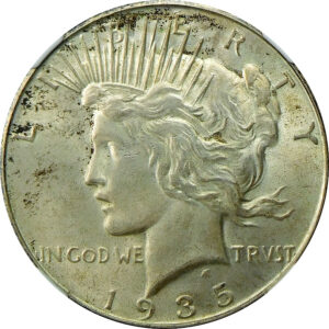 1935-S Peace Silver Dollar - NGC MS 62