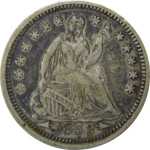 1853 Arrows Seated Liberty Half Dime - XF 40