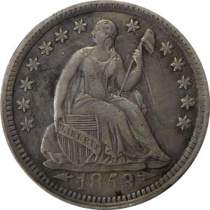 1853 Arrows Seated Liberty Half Dime - XF