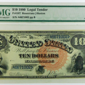 1880 $10 Legal Tender U.S. Note - Fr#107 - PMG 65 Gem Uncirculated