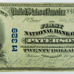 1902 PB $20 First National Bank of Paterson, New Jersey - CH# 329