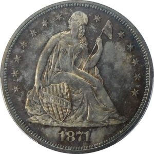 1871 Seated Liberty Silver Dollar - PCGS Proof 64