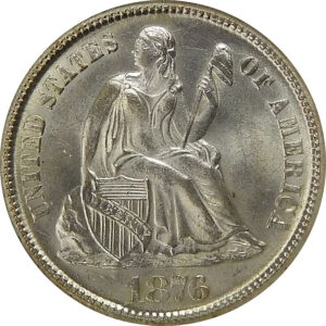 1876-CC Seated Liberty Dime - NGC MS 66