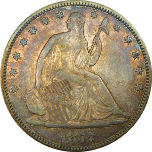 1877 Seated Liberty Half Dollar - XF 45