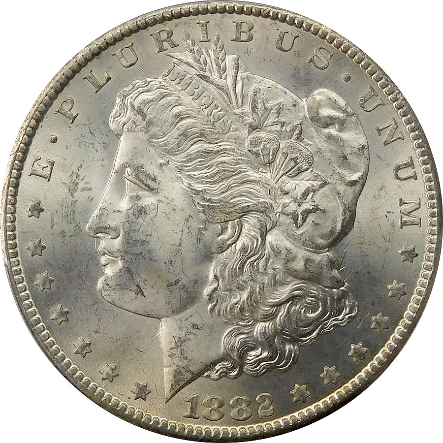 1882-CC Morgan Silver Dollar - PCGS MS 64